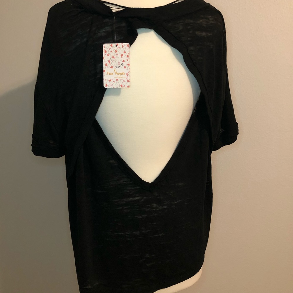 Free People Black Top Open in the Back.